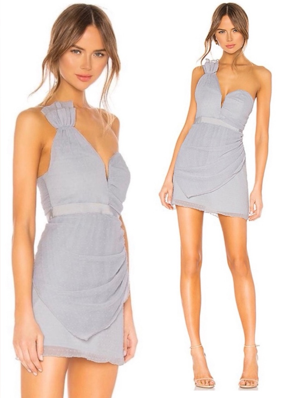 Alice McCall One Shoulder Light Blue Mini Dress in Crystal 💎